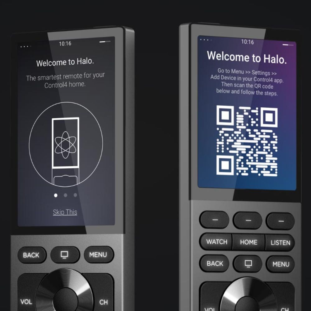 Silver neeo remote from Control4